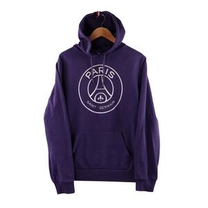 Paris Saint-Germain PSG Mens‎ Navy Blue Fleece Pullover Hoodie Sweatshirt Size M